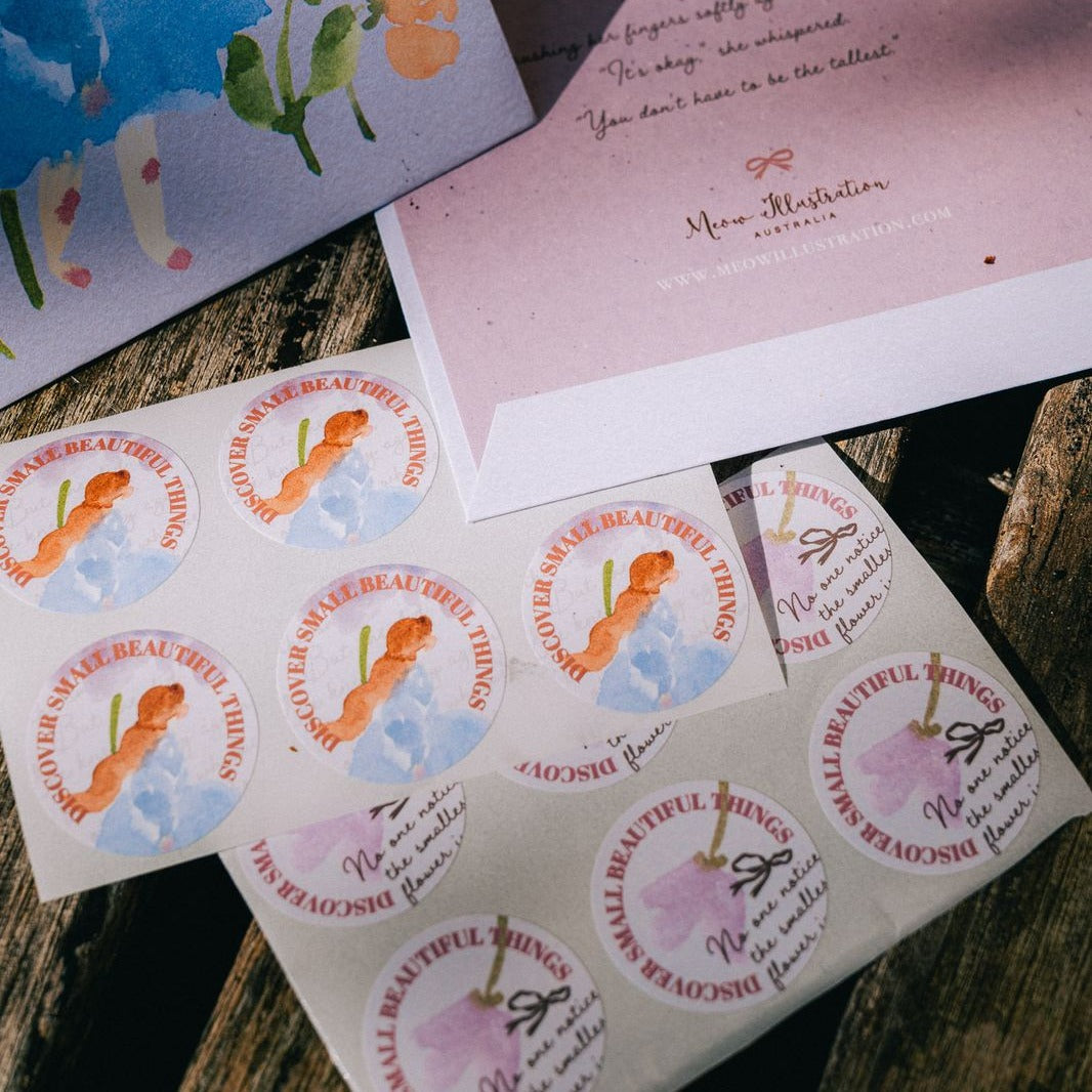 Whispers In The Flower Field Envelop And Sticker Set