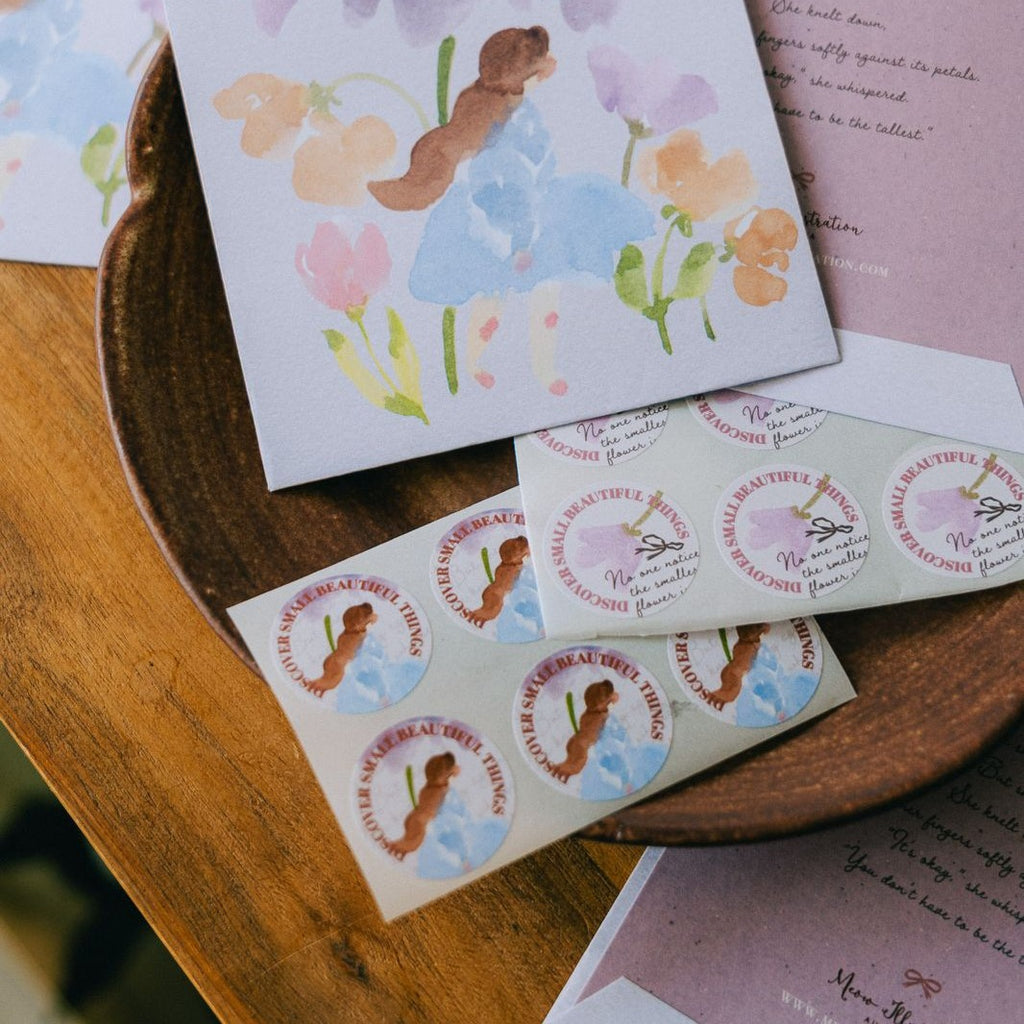 Whispers In The Flower Field Envelop And Sticker Set