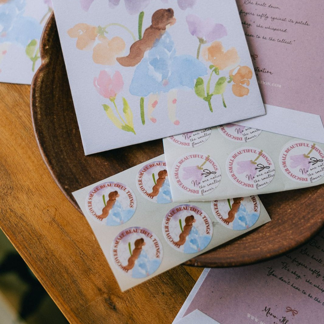 Whispers In The Flower Field Envelop And Sticker Set