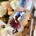 Wait 52 PET Tape by DingDing — girl in a blue top PET tape design close-up, for journaling