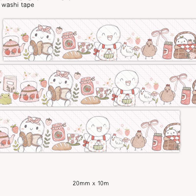 Strawberry Picnic Washi Tape