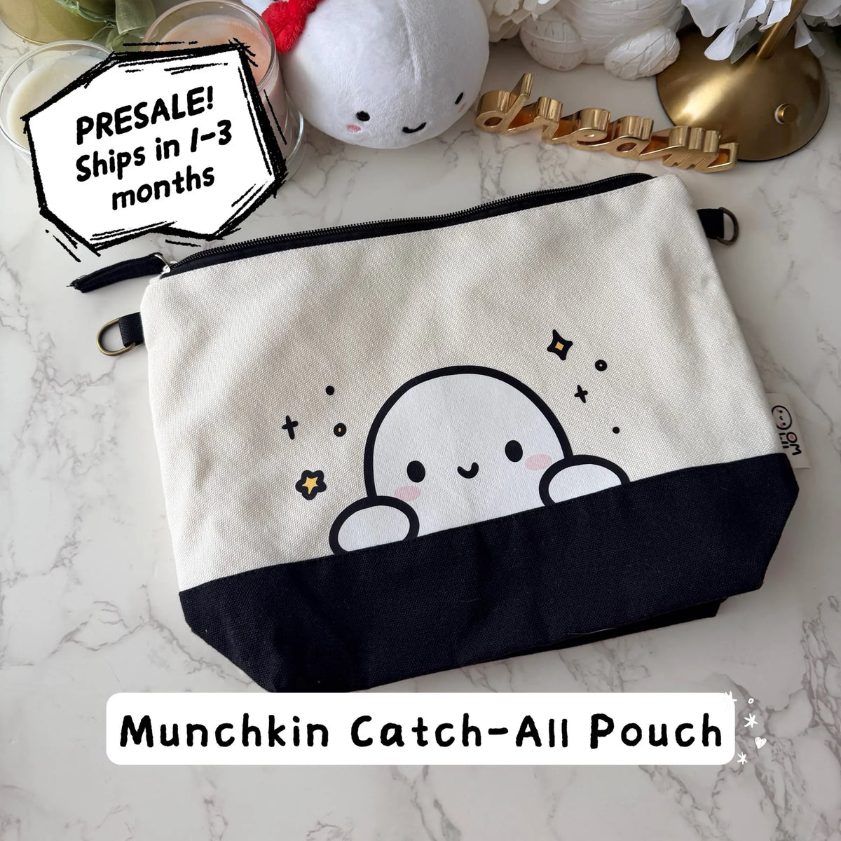 Peeking Munchkin Canvas Catch-All Pouch
