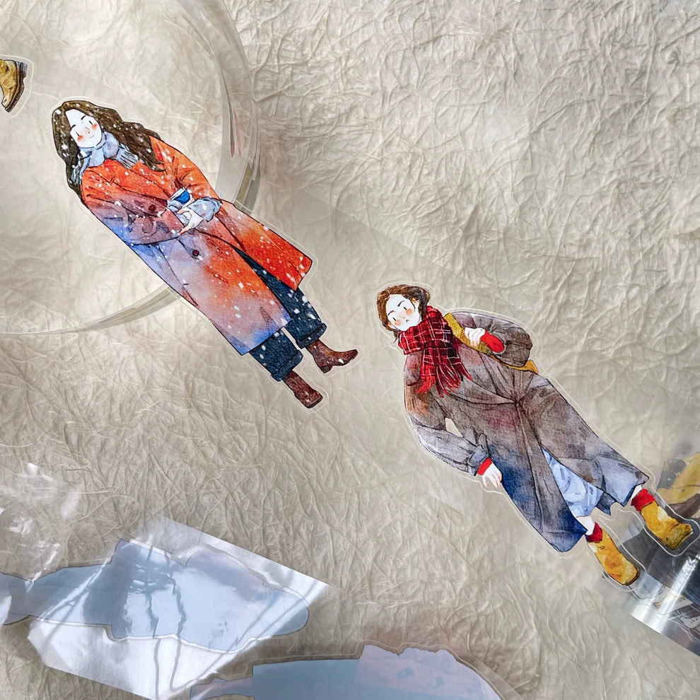 Additional view of Winter Day PET Tape winter figure designs, styled detail shot