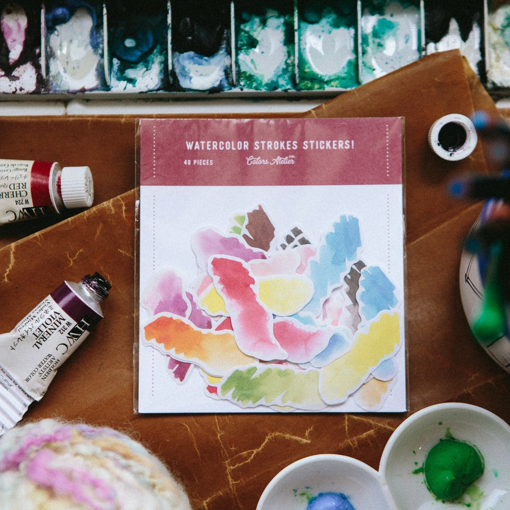 Watercolor Strokes Sticker Pack
