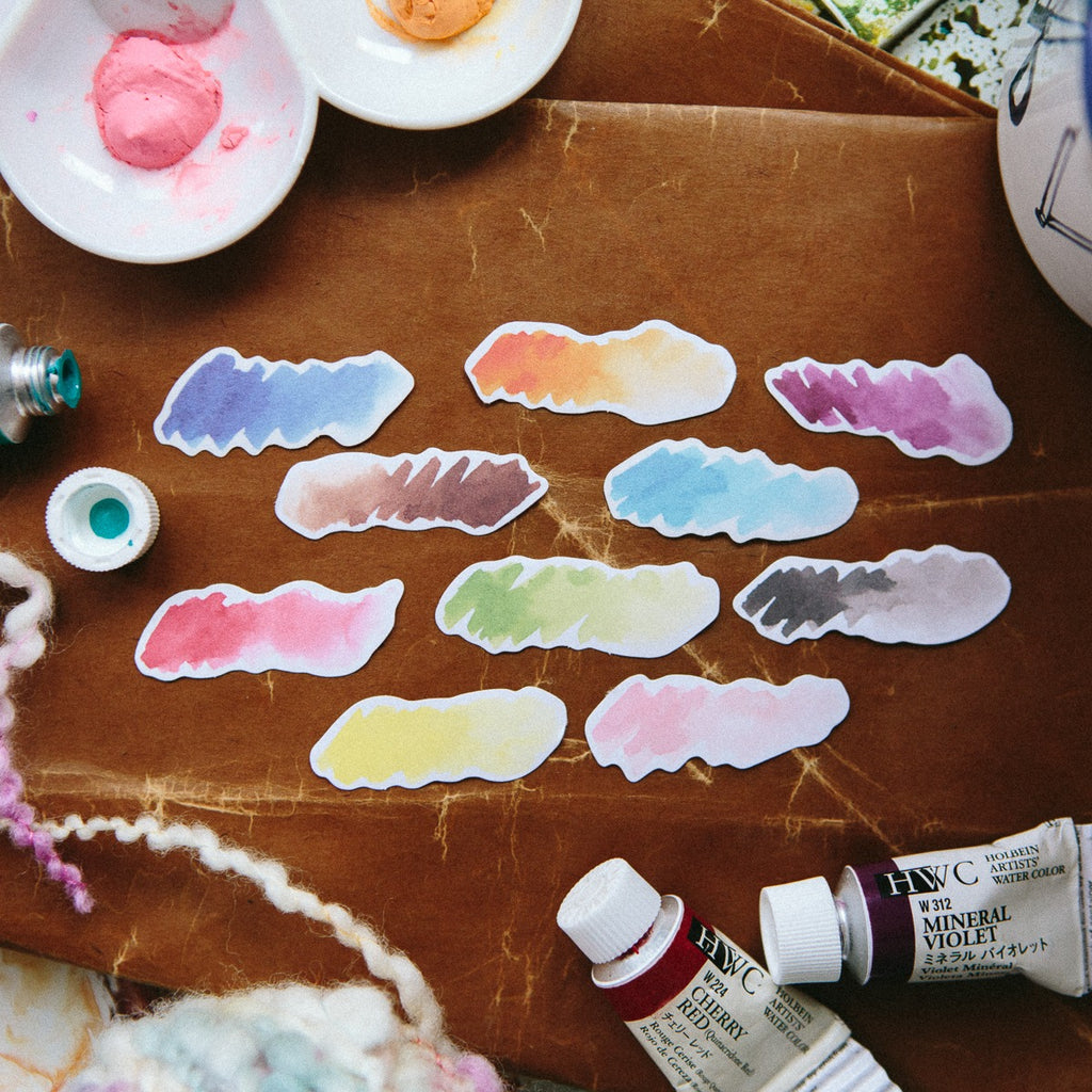 Watercolor Strokes Sticker Pack
