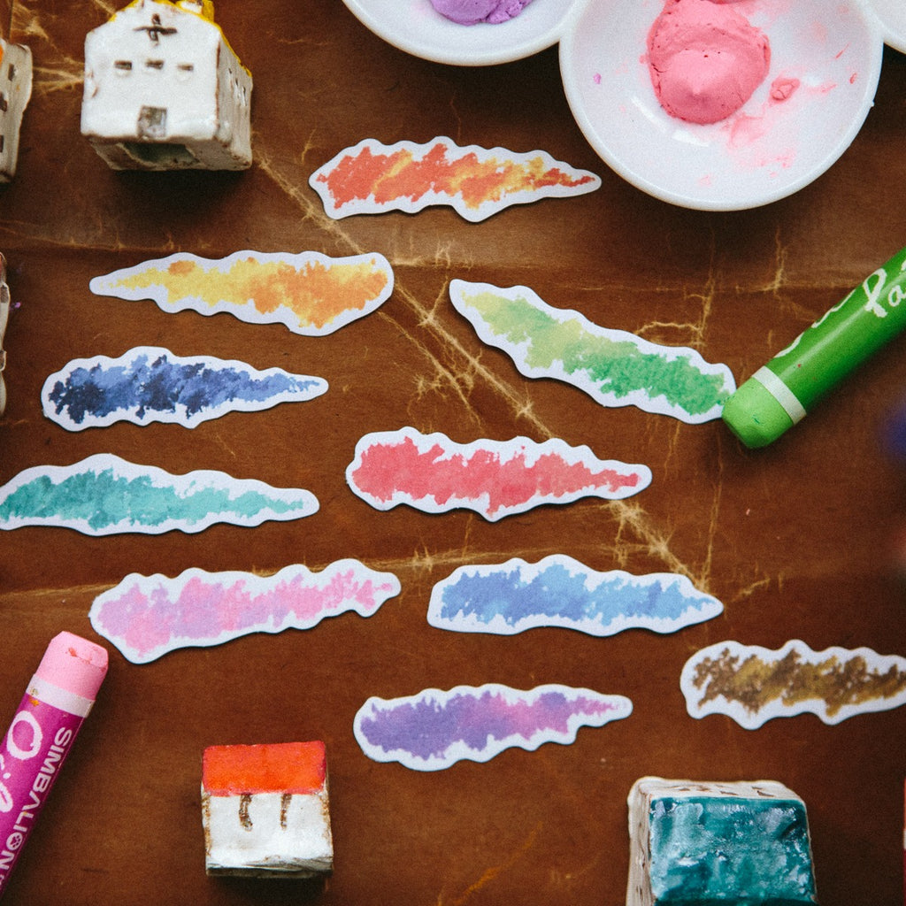 Crayon Strokes Sticker Pack