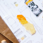 Yellow Watercolor Embroidery Sticker