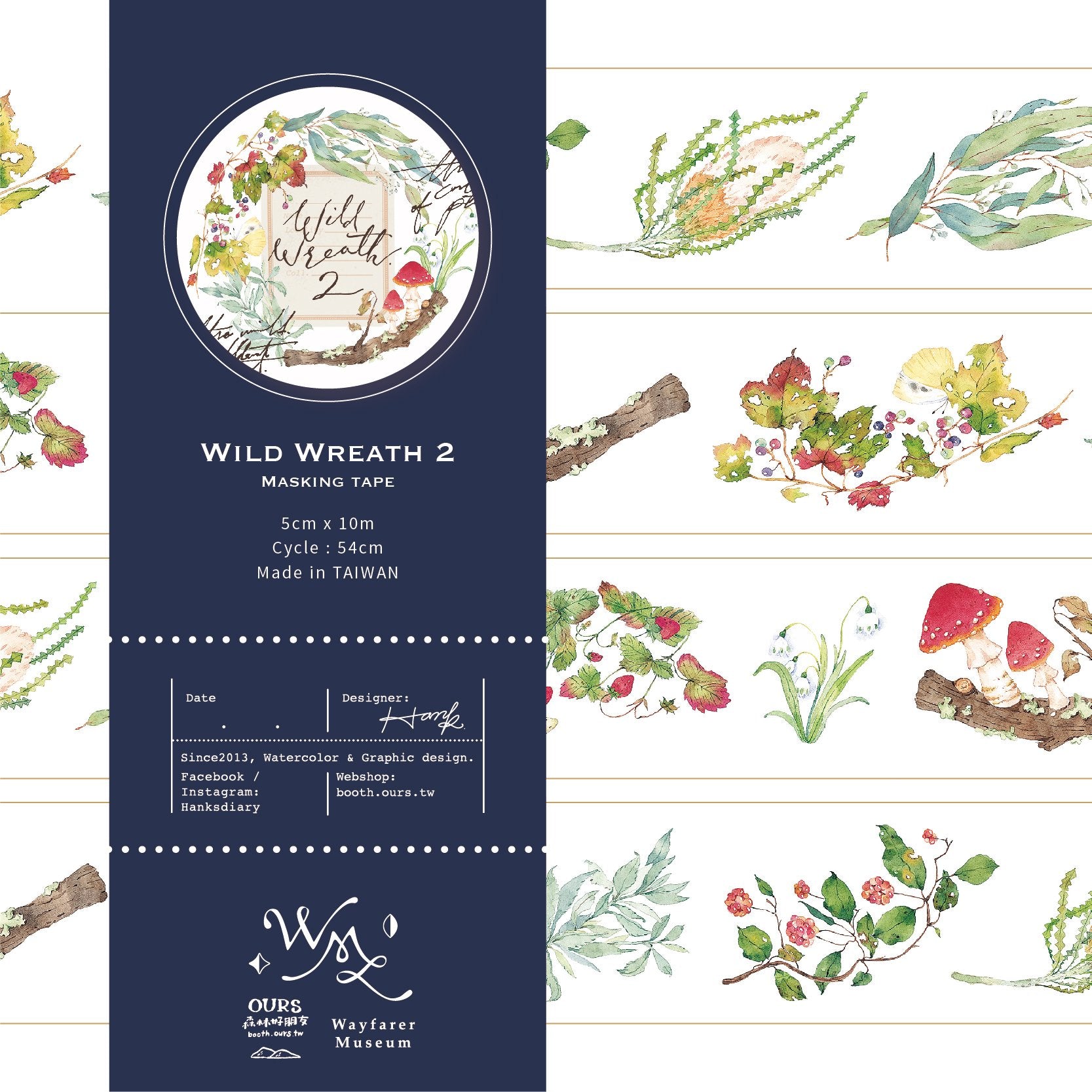 Wild wreath 2 masking tape