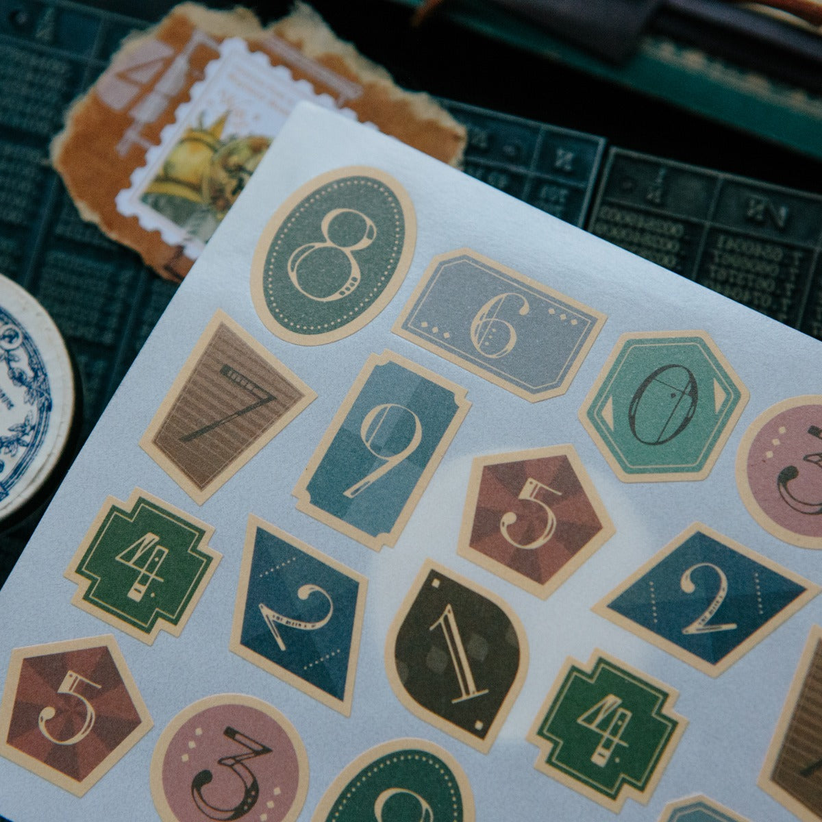 Geometry number sticker