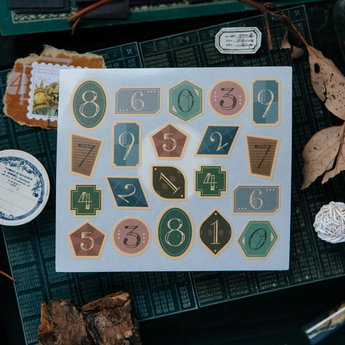 Geometry number sticker
