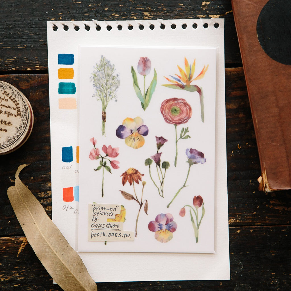Les Fleurs Transfer Sticker