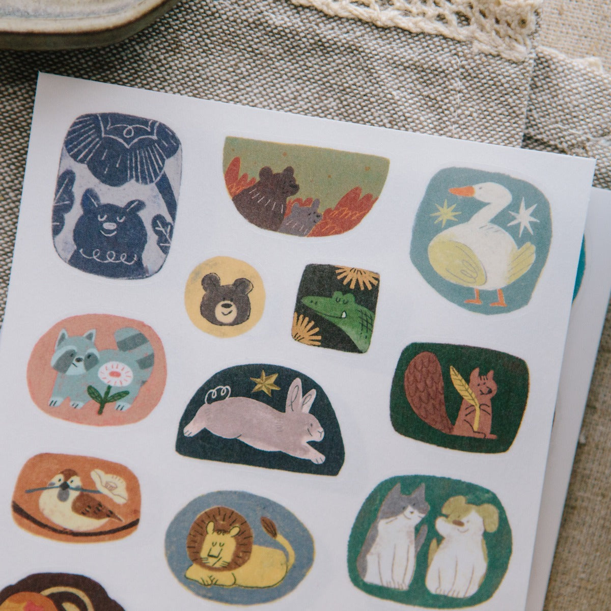 Day Dreaming Sticker Pack by OURS Studio — animal-themed sticker sheet, for journaling