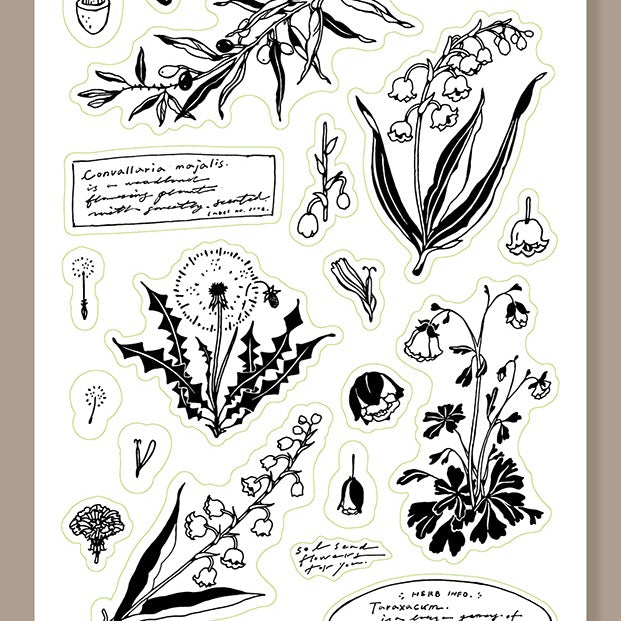 De Fleur Clear Stamp Sheet