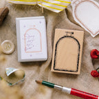 Window Embroidery Hoop Rubber Stamp