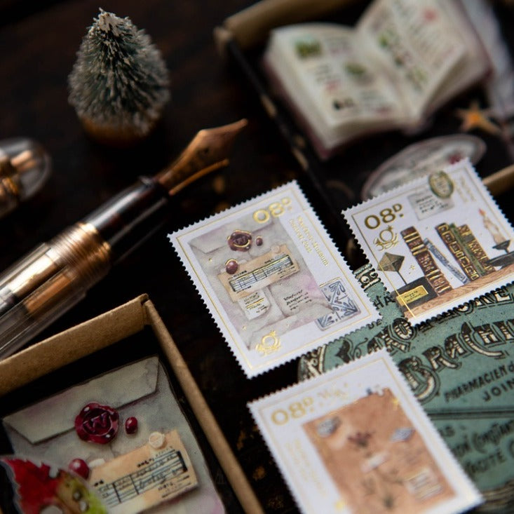 Desk of Botanist Stamp Sticker