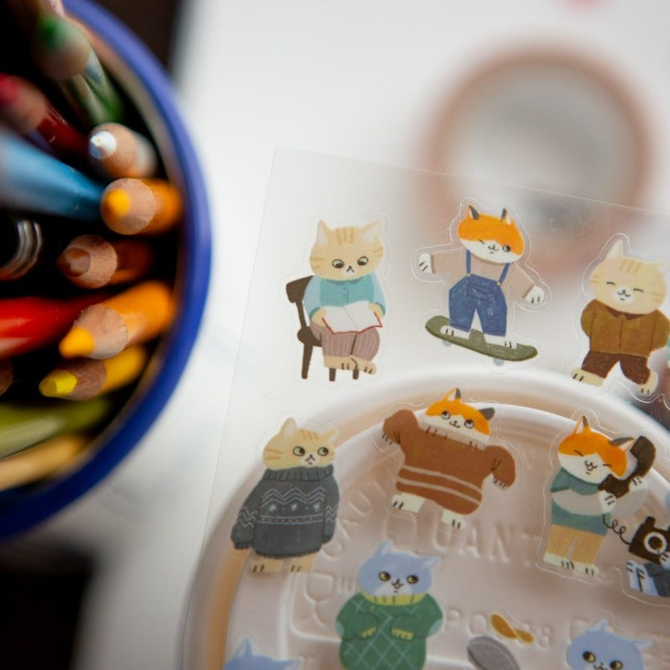 Cats Gathering Sticker