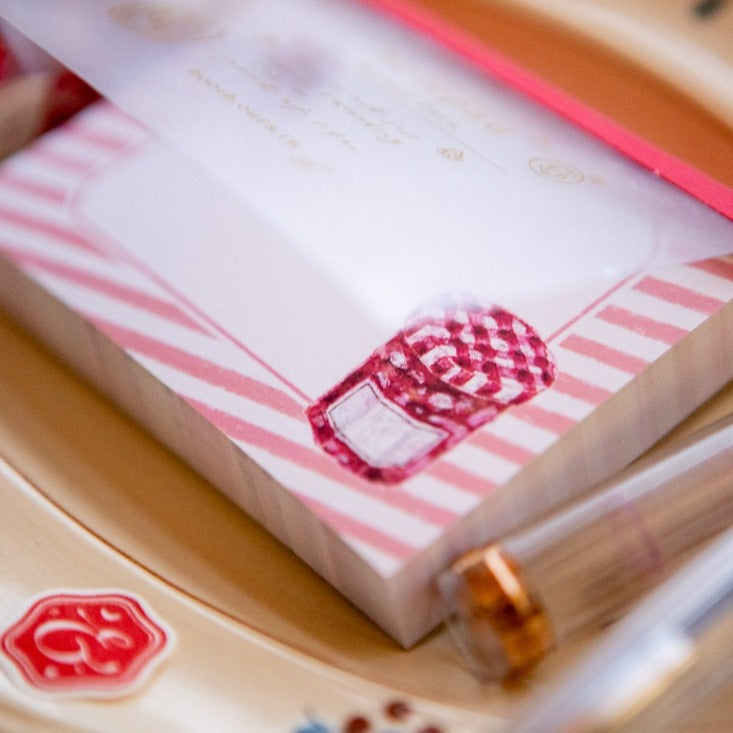 Normal Days Memo Pad by OURS Studio — pink-and-white striped memo-pad design, for journaling & craft
