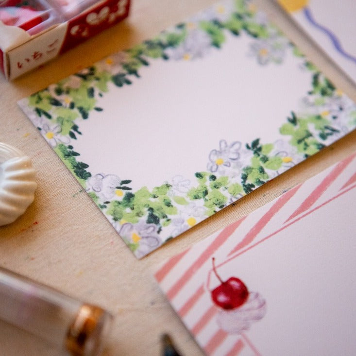 Normal Days Memo Pad by OURS Studio — floral memo-pad sheet with a cherry motif, for journaling