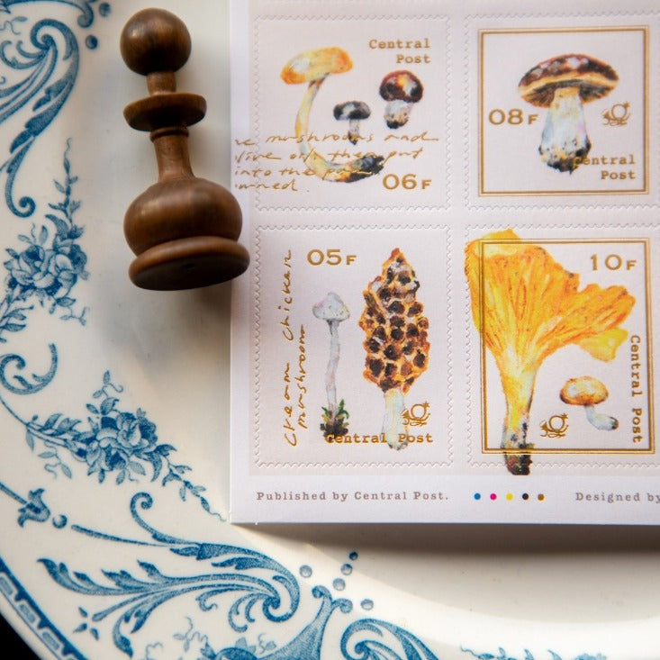 Mushroom Recipe Stamp Sticker
