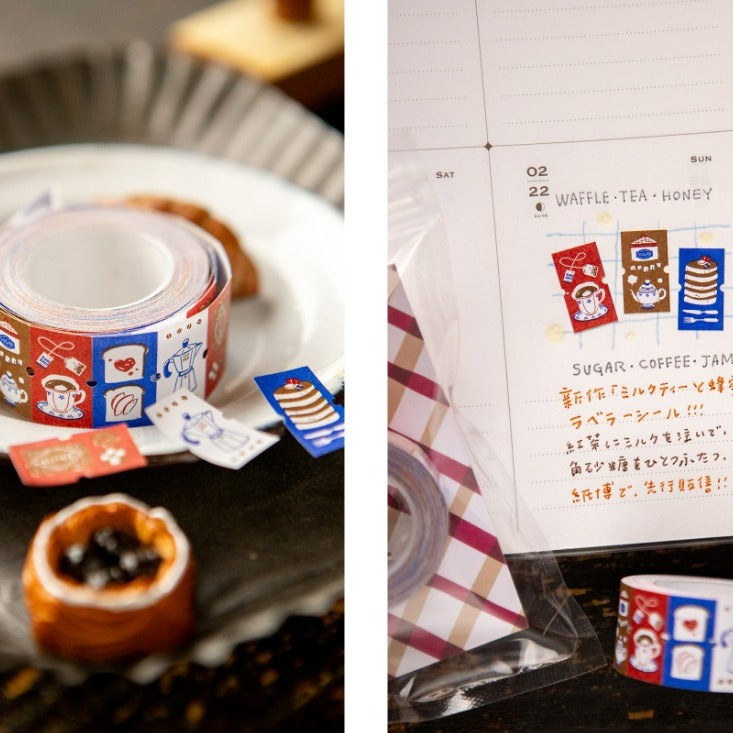 Milk Tea and Honey Label Sticker Roll
