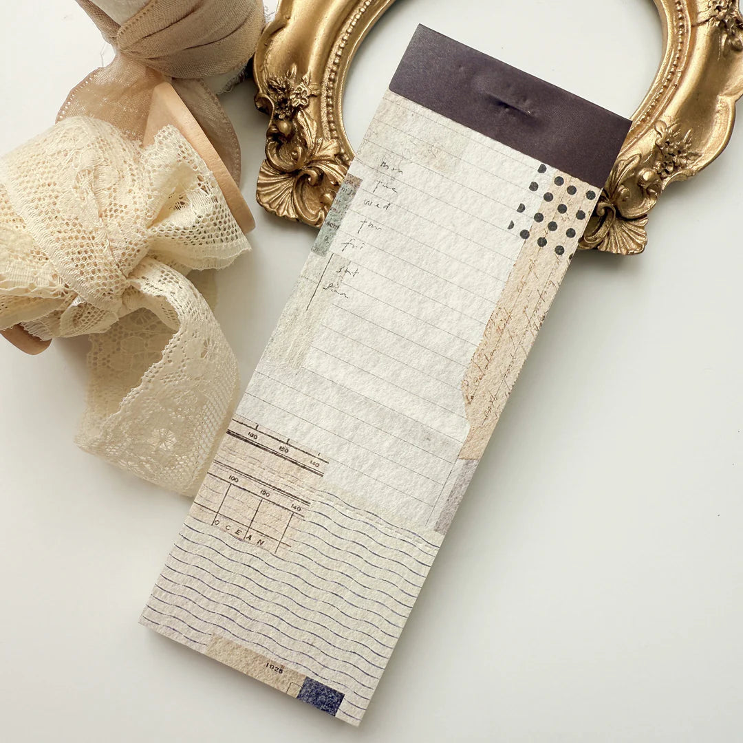 Ocean Memo Pad Vol. 3 by Pion with lace-style border and gold frame design on a light backdrop