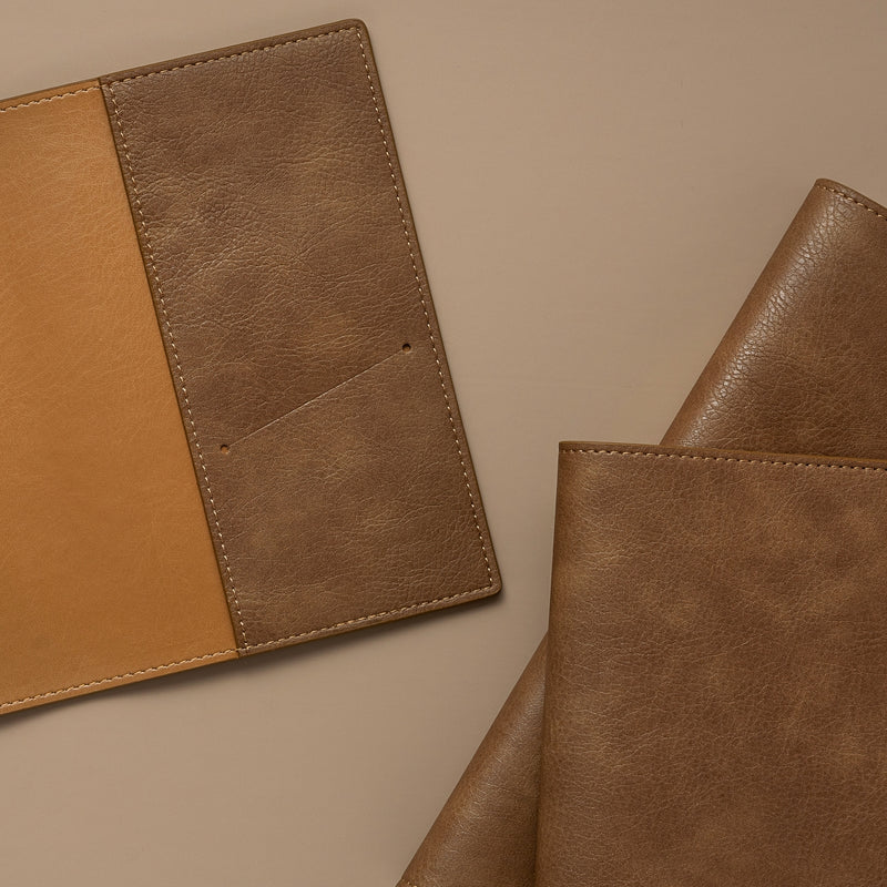 Kurumi Planner PU Cover by Take a Note — cover shown closed and open with card slots, for journaling