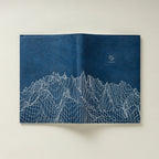Reverberation Tyvek Book Cover by Take a Note — folded Tyvek cover with mountain pattern, for journaling