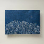 Reverberation Tyvek Book Cover by Take a Note — mountain line-art design detail, for journaling