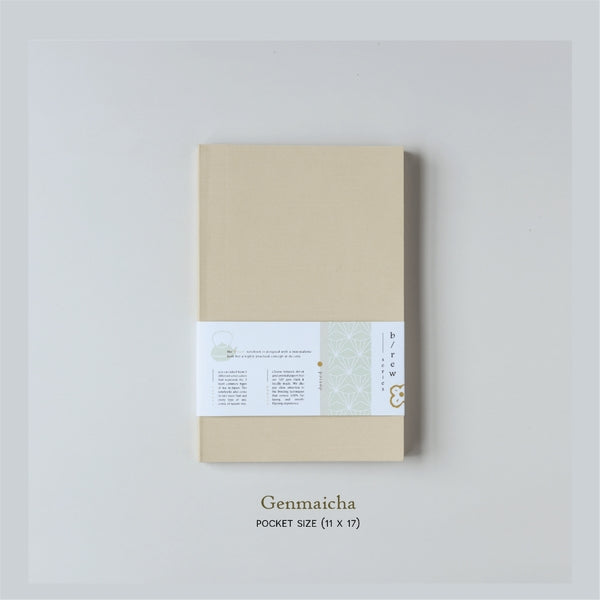 Soft Cover Notebook B/rew Series - Pocket B6 Size | Genmaicha (yellow)