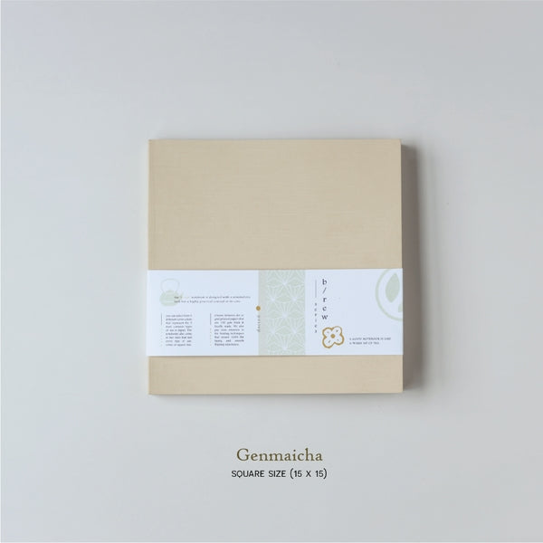 Soft Cover Notebook B/rew Series - Square Size | Genmaicha (yellow)