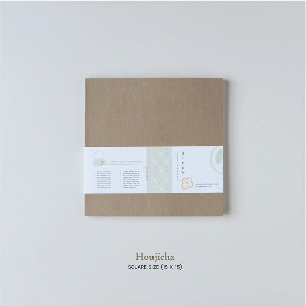 Soft Cover Notebook B/rew Series - Square Size | Houjicha (brown)