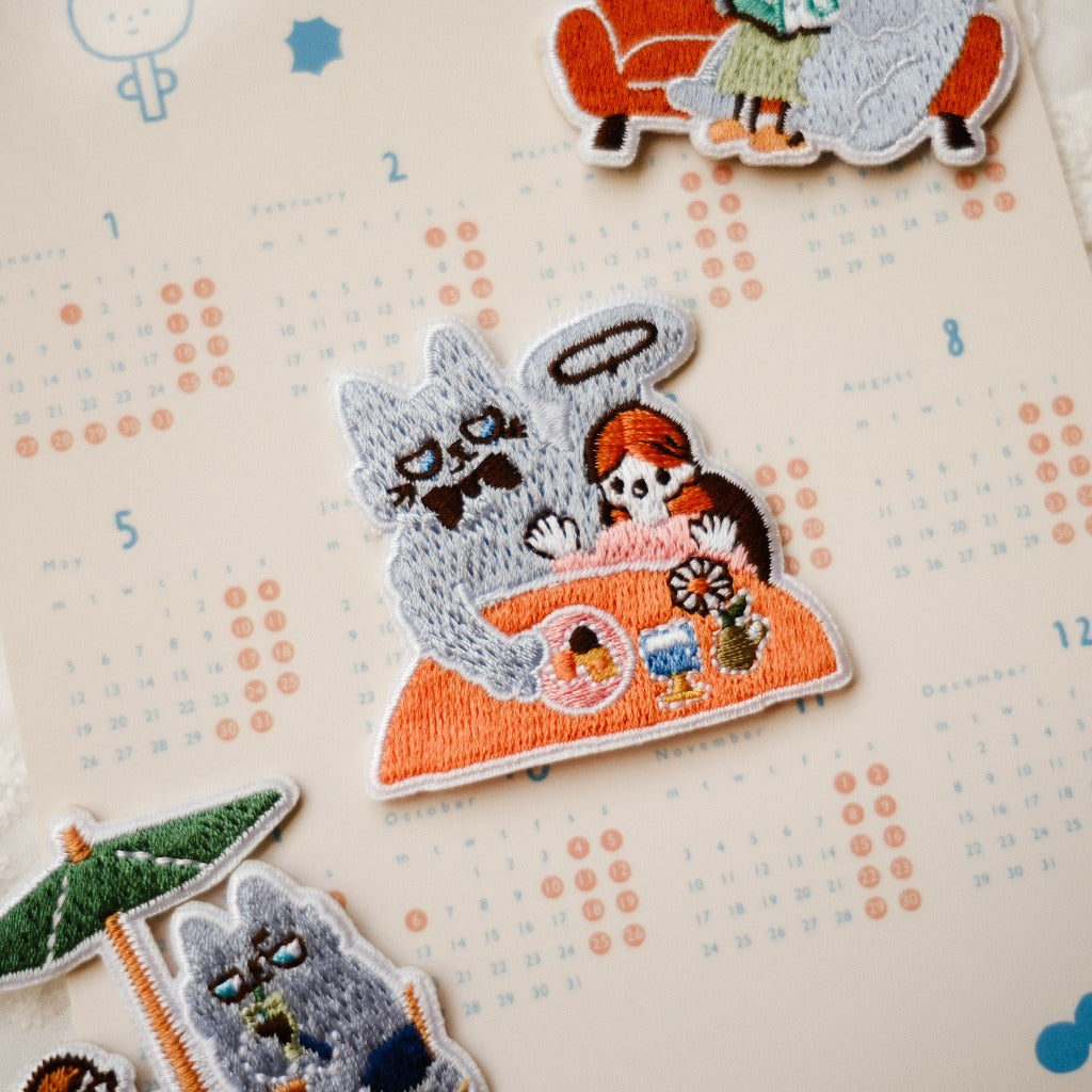 Embroidery Patches 'Neko Boyfriend' | Iron-on type