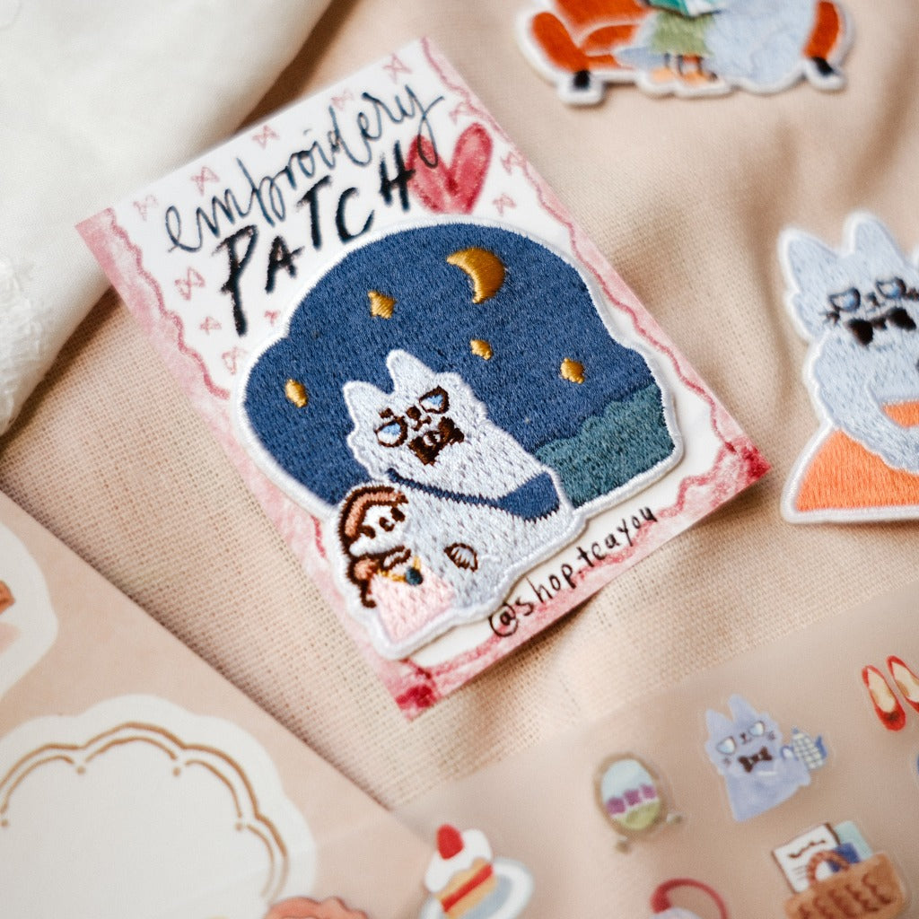 Embroidery Patches 'Neko Boyfriend' | Iron-on type