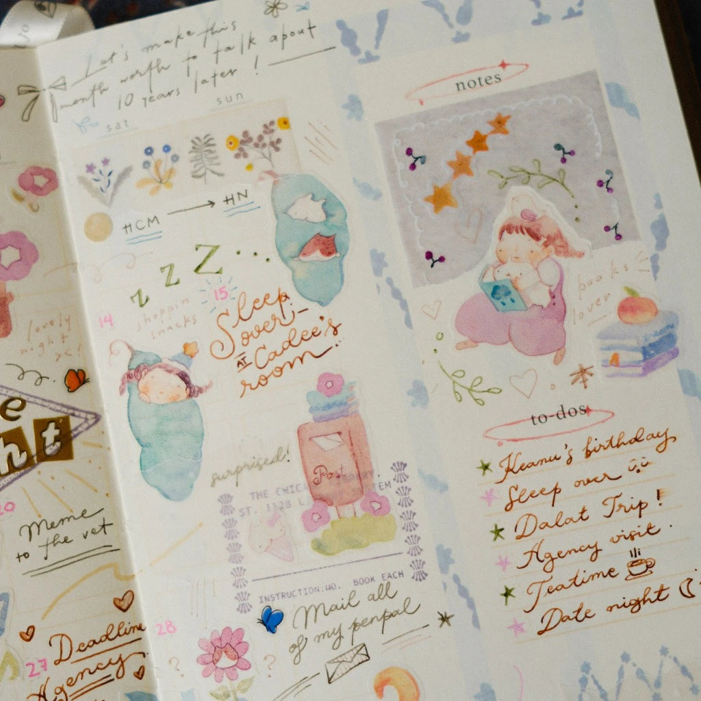 Reading Sleeping Sticker Book
