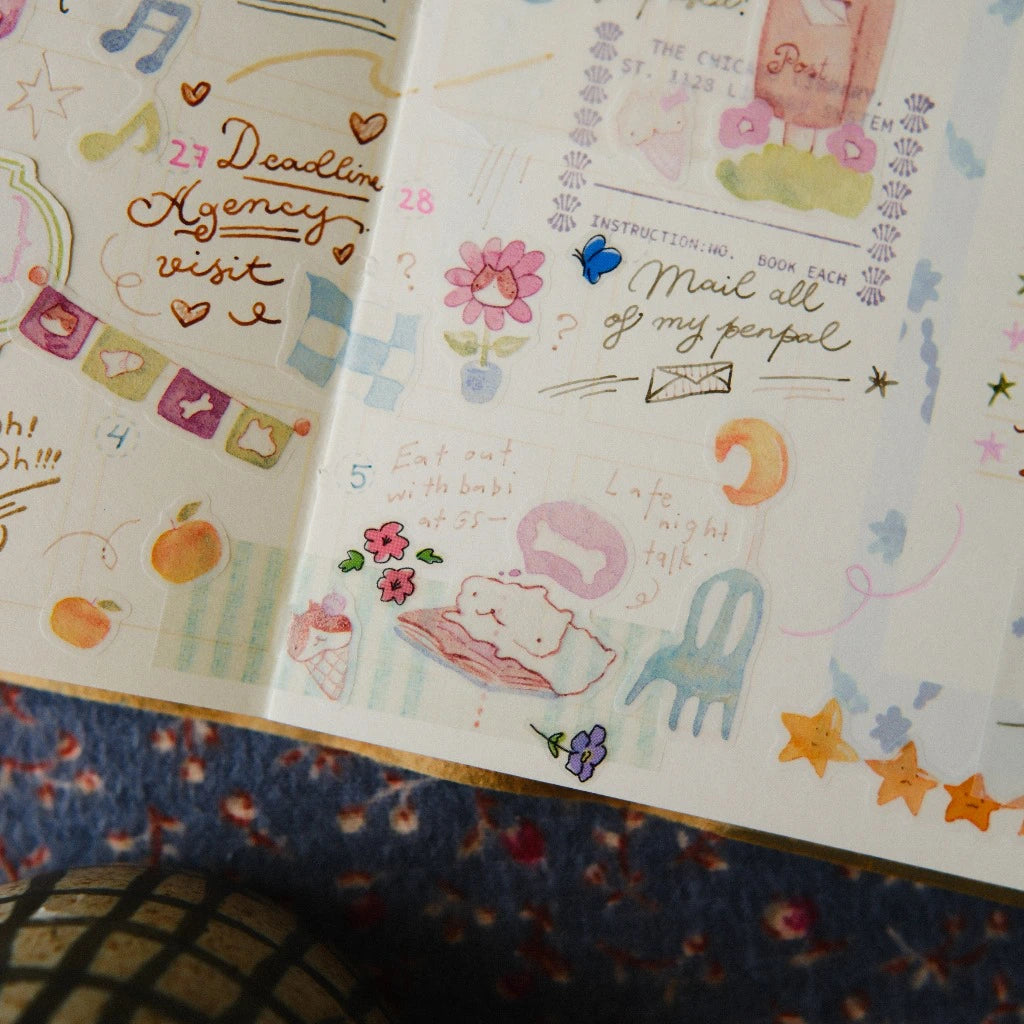 Reading Sleeping Sticker Book