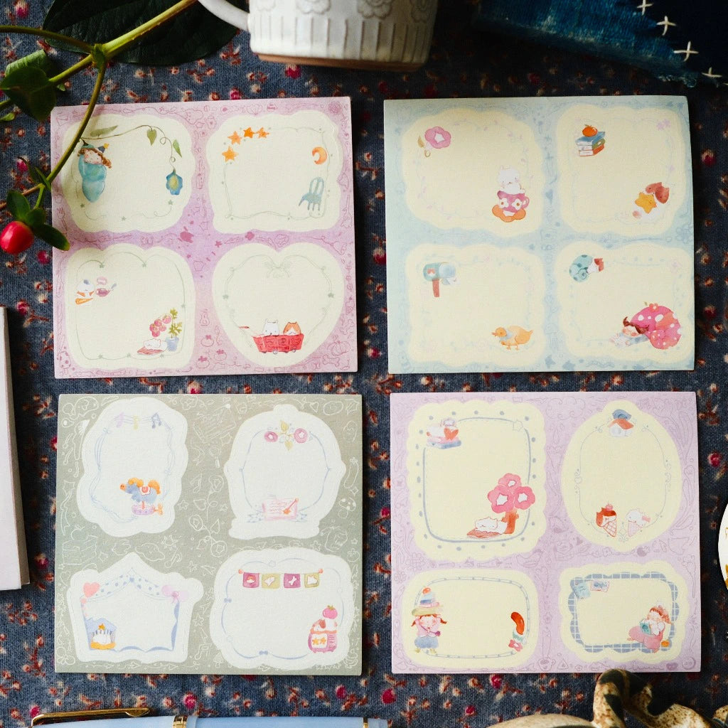 Frame Stickers Notepad "Reading Sleeping"