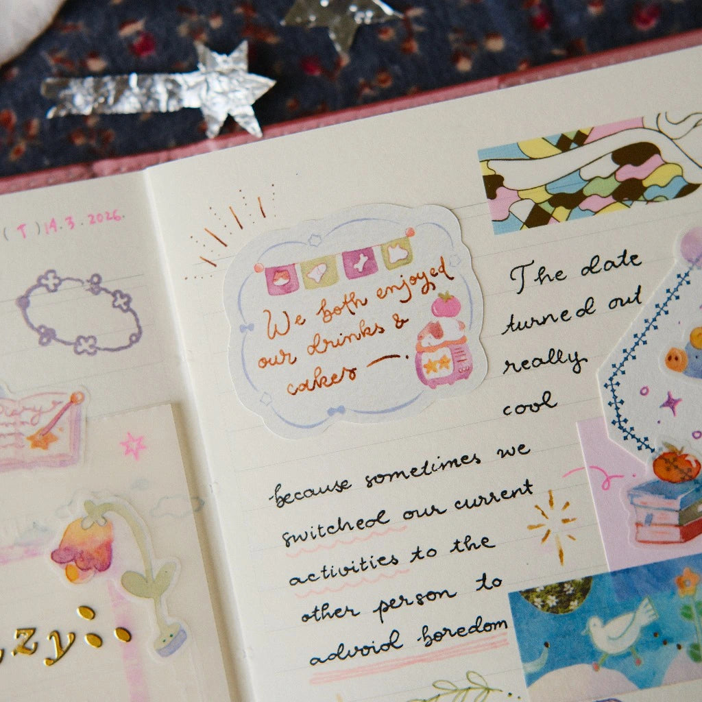 Frame Stickers Notepad "Reading Sleeping"