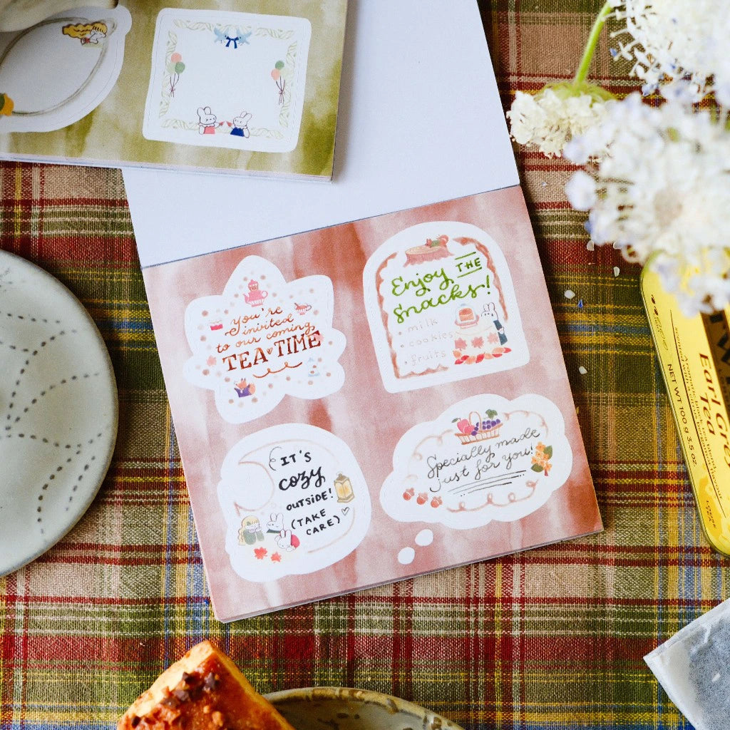 Frame Stickers Notepad "Seasonal Tea Party"