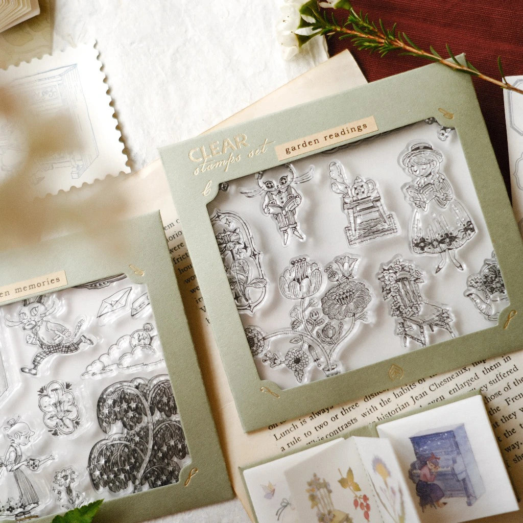 Clear Stamps Set "Gardens Reading"