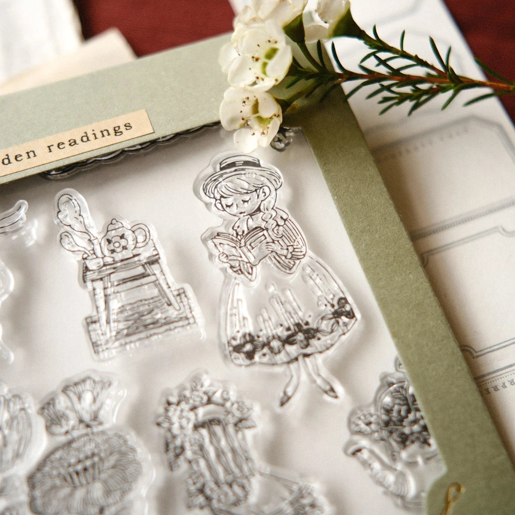 Clear Stamps Set "Gardens Reading"