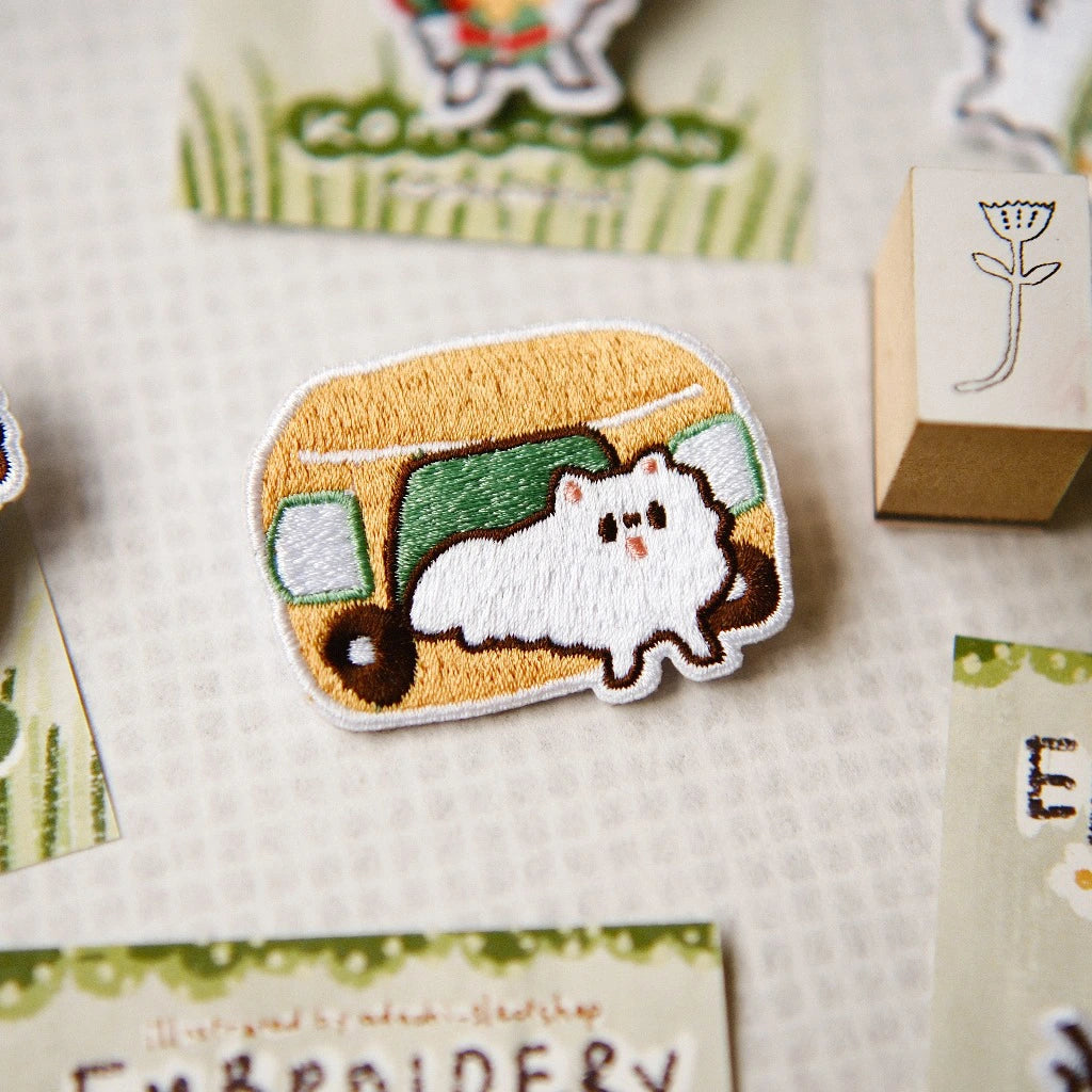 Embroidery Patches 'Kome-chan' | Clip-on type