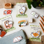 Embroidery Patches 'Kome-chan' | Clip-on type