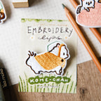 Embroidery Patches 'Kome-chan' | Clip-on type