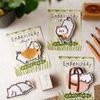 Embroidery Patches 'Kome-chan' | Clip-on type
