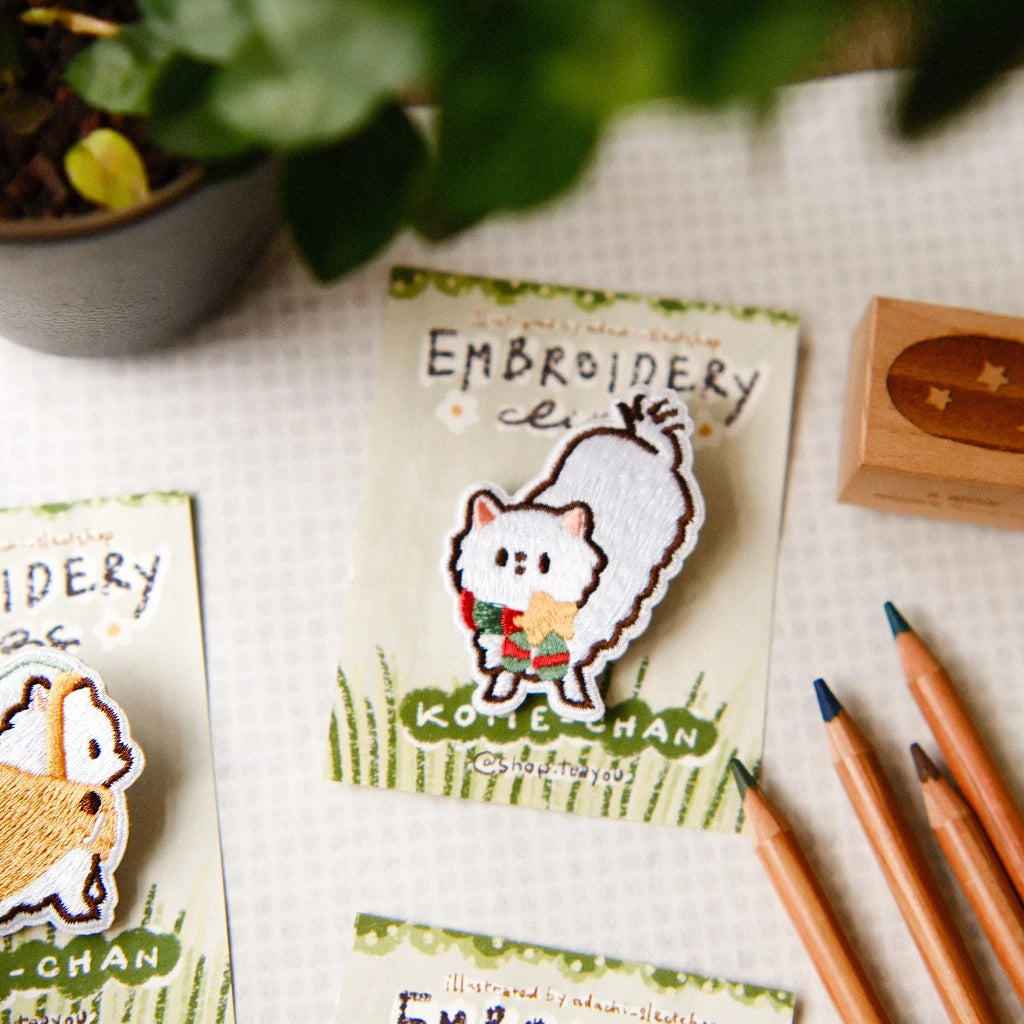 Embroidery Patches 'Kome-chan' | Clip-on type