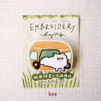 Embroidery Patches 'Kome-chan' | Clip-on type