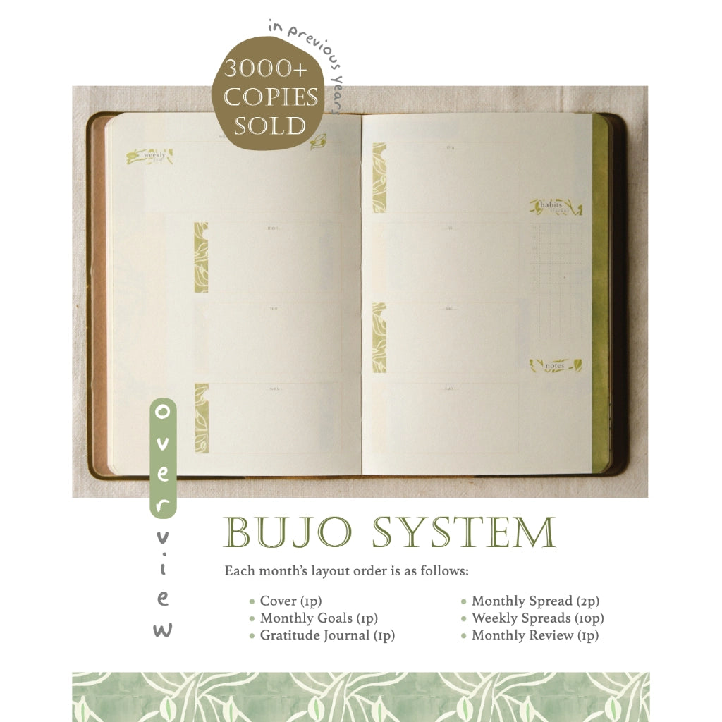 Planner 2026 "A Book of Tea" | Four seasons Planner | Fully undated