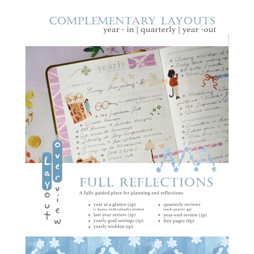 Planner 2026 "A Book of Tea" | Four seasons Planner | Fully undated