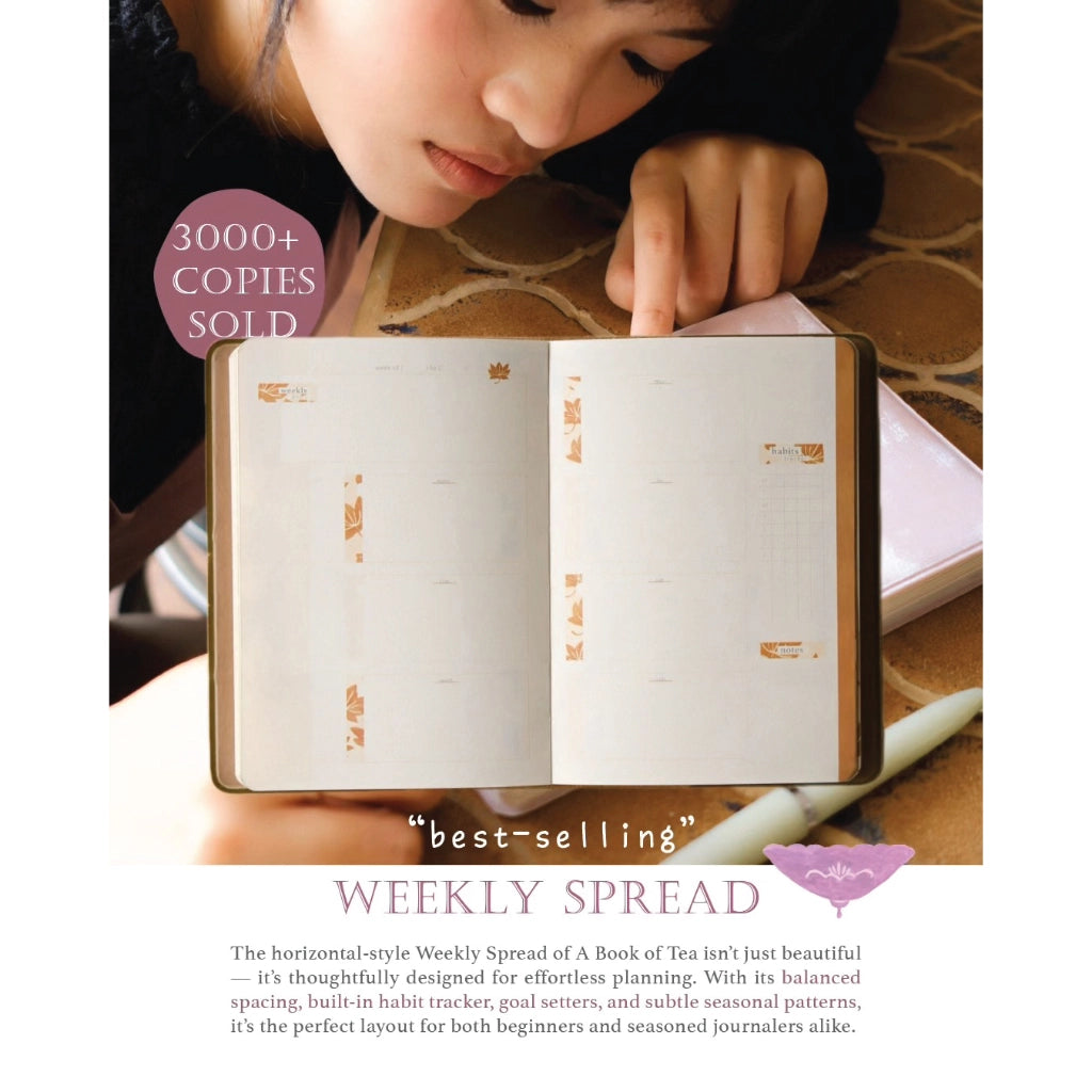 Planner 2026 "A Book of Tea" | Four seasons Planner | Fully undated